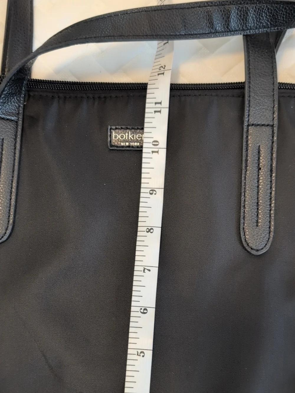 BOTKIER Tote Bag Black Zip Closure Fringe